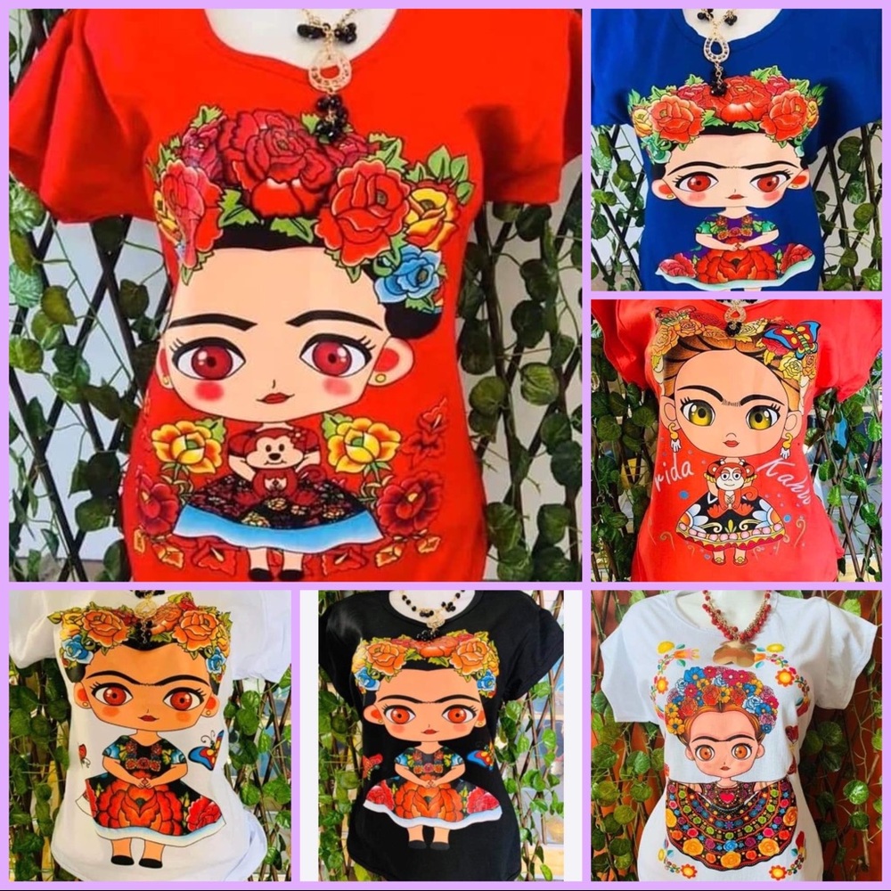 Frida Kahlo Cartoon women T-shirt